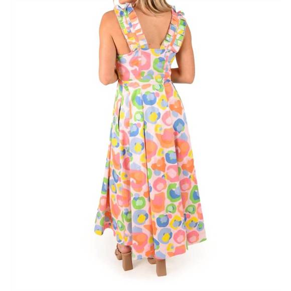 NEW EMILY MCCARTHY empire maxi dress in candy cheetah - Picture 3 of 3